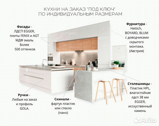 Кухонный гарнитур Чикаго на заказ