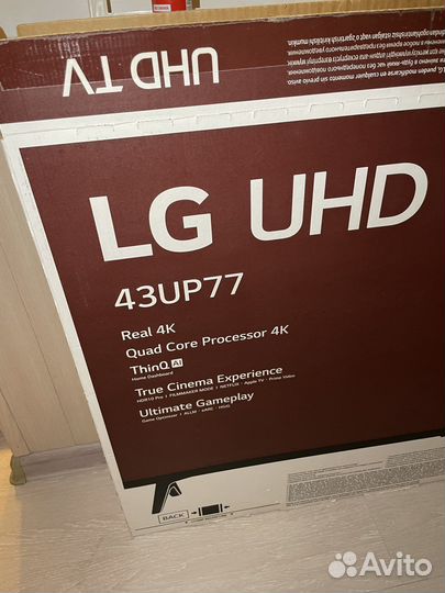 Ultra HD телевизор LG 4K,HDR 43 дюйма 43UP77006LB