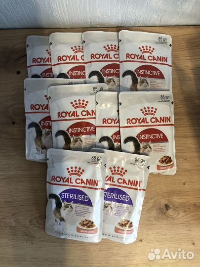Royal Canin sterilised+instinctive набор 20 шт