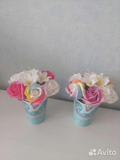 Букет из мыльных роз