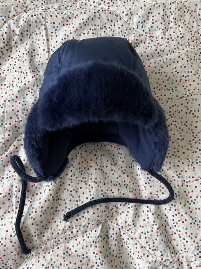 Шапочка зимняя на мальчика 0-6 мес