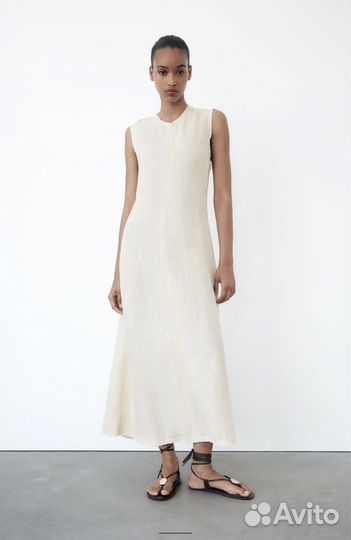 Льняное платье Zara