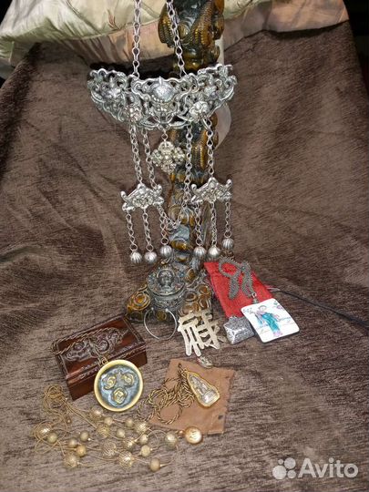 Старинное китайское ожерелье с Гау Тибет 19 в