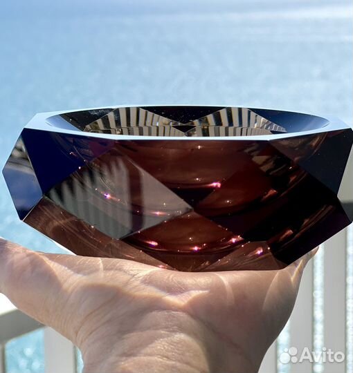 Ваза Чешский цветной хрусталь