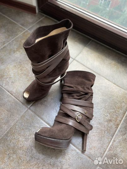 Ботильоны натуральная замша