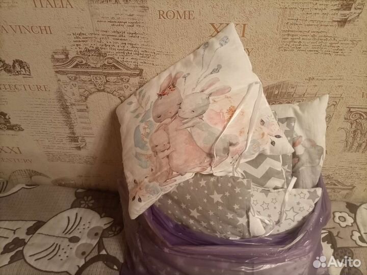 Бортики подушки в детскую кроватку