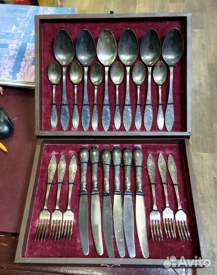 Столовые приборы Мельхиор мнц СССР в коробке