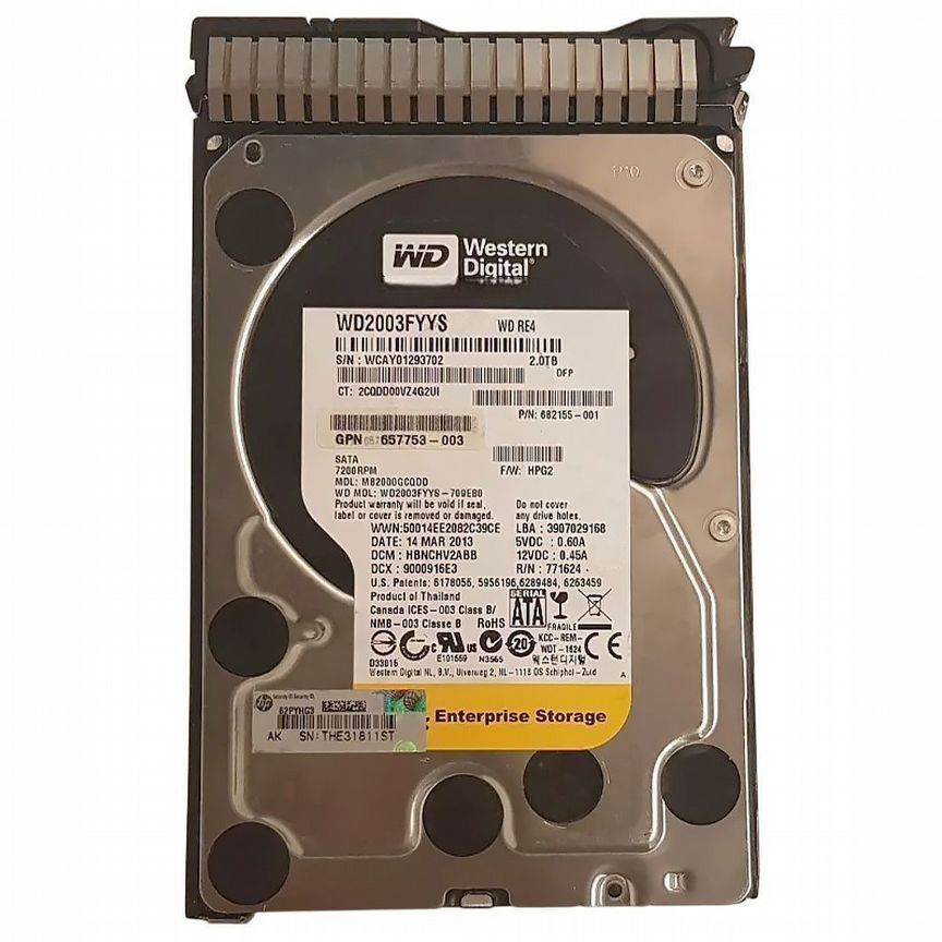 [657753-004] Жесткий Диск Hp Mb2000gcqdd 2tb Sata3 3,5" Hdd 657753-004