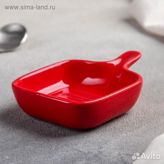 Соусник керамический с ручкой Доляна «Сковорода»