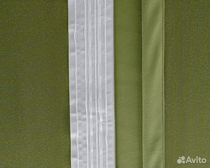 Портьеры бархат Беллиссимо Оливковый шторы