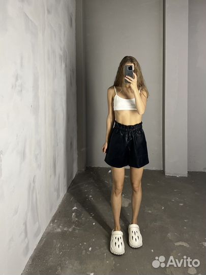 Шорты женские кожаные