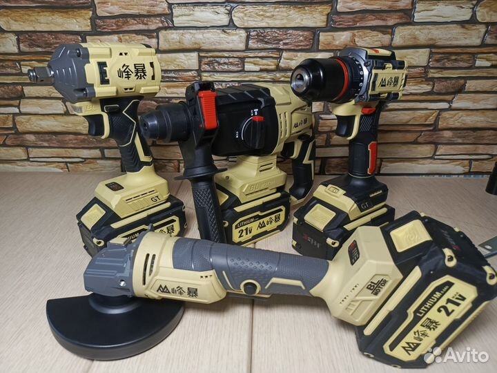 Набор инструмента Feng Bao 4в1 и 4акб по 6а.ч