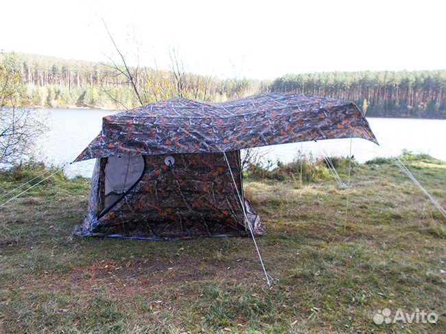 Палатка Куб 2,2 3-сл+пол+антдождтент Уралзонт