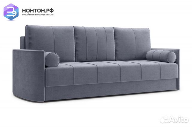 Диван еврокнижка Колибри 3-х местный темно-серый