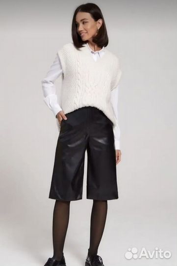 Кожаные шорты 46