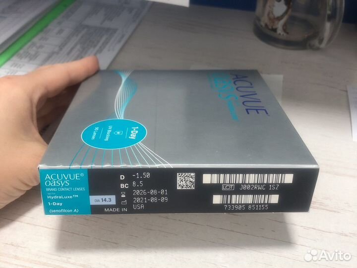 Линзы контактные acuvue oasys 1 day -1.5
