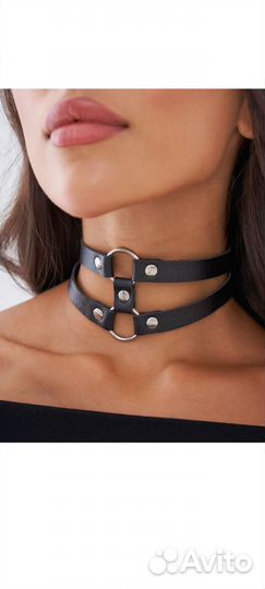 Портупея кожаная, гартеры и чокер