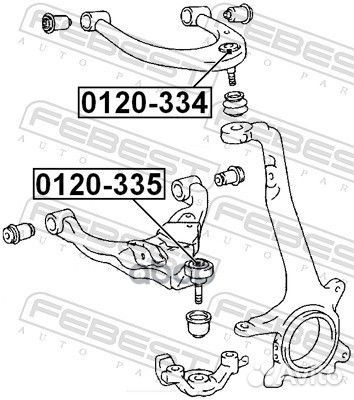 Опора шаровая toyota land cruiser prado 120 02