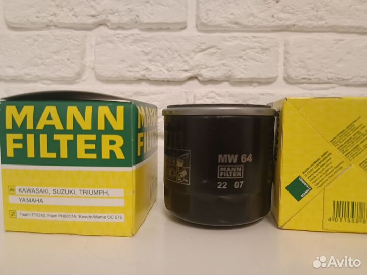 Фильтр масляный mann filter MW64