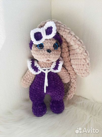 Зайчик вязаный игрушка 2023 кролик