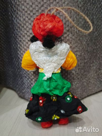 Кукла из ваты СССР на ёлку игрушка