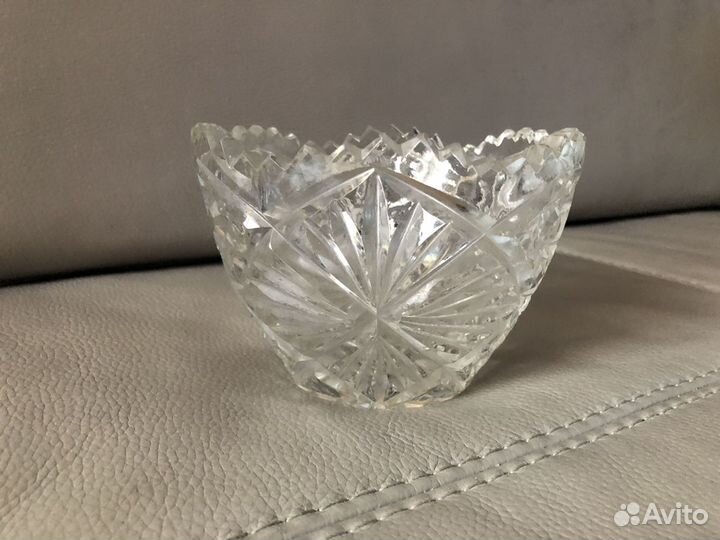 Хрустальная конфетница салатница/ чешский хрусталь