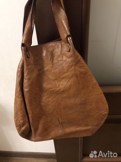 Сумка натуральная кожа коричневая