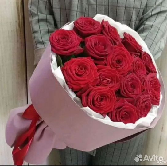 Букет 15 роз 60 см Доставка цветов
