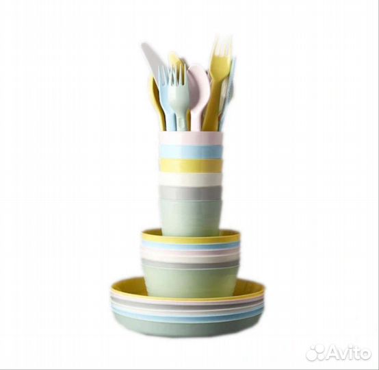 Пластиковая посуда Икеа калас, набор конт-ров реда