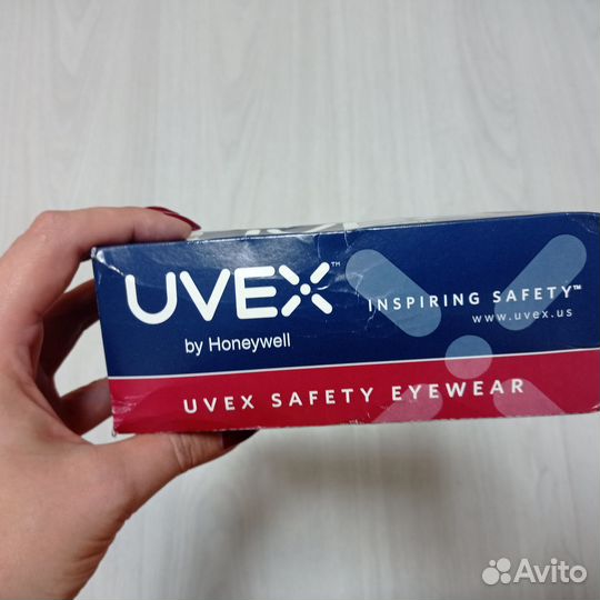 Защитные новые очки Uvex с оранжевыми линзами