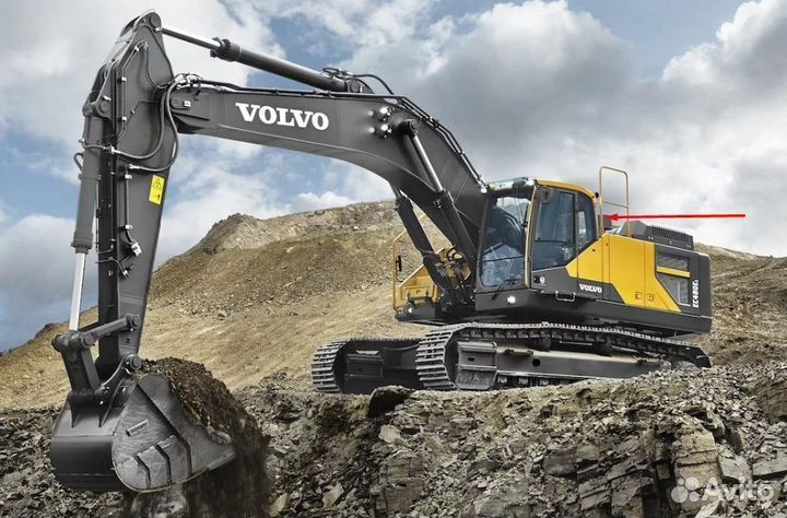 Стекло заднее на экскаватор Volvo EC 480