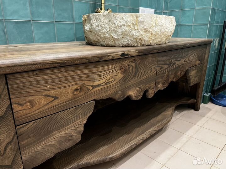 Тумба под раковину/в ванную из массива карагача