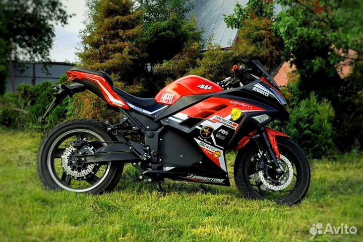 Электромотоцикл 3000 Вт эко-реплика Kawasaki Ninja