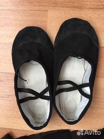 Купальник для танцев черный и балетки