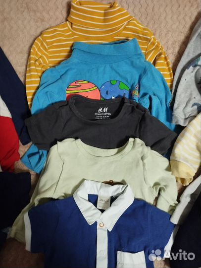 Слипы и болики на мальчика пакетом 68-80