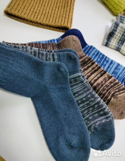 Носки шерстяные вязаные