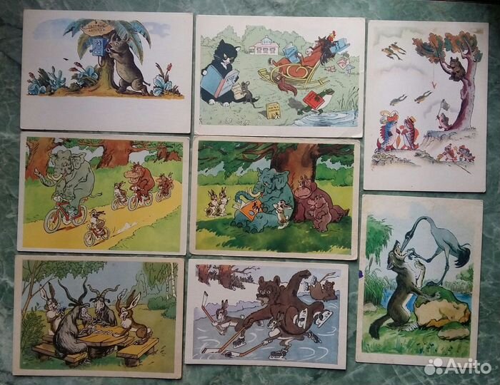 Старинные открытки СССР. 40г.-70г. Чистые