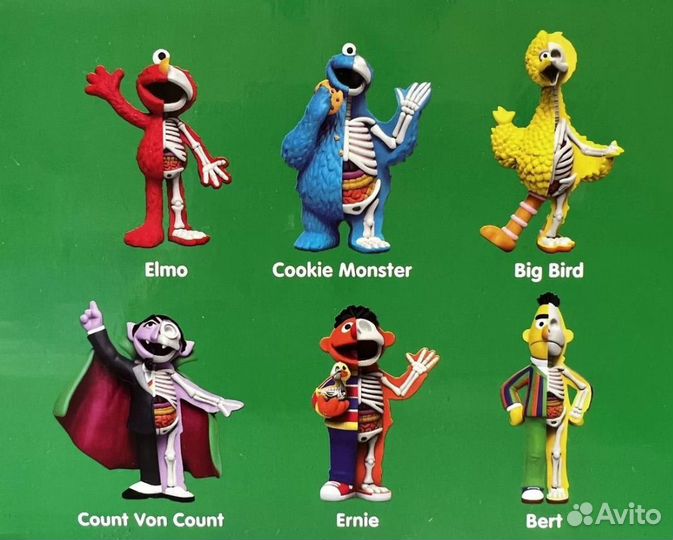 Фигурки Sesame Street beabrick kaws