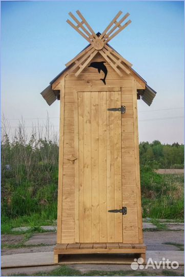 Уличный туалет с декором пмм 044