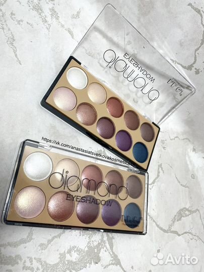 Палитра теней, Запеченые тени для век 10 цветов