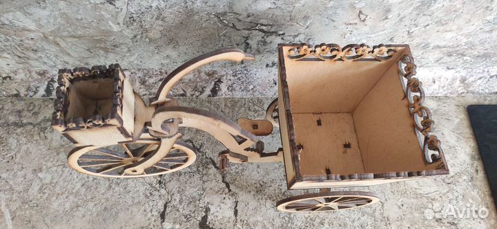 Декоративный велосипед деревянный