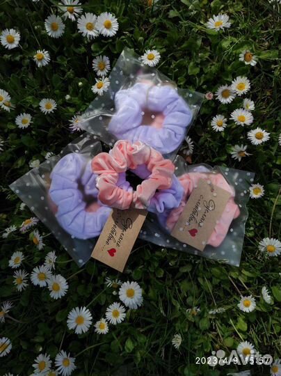 Резинки для волос бархатные 2 шт