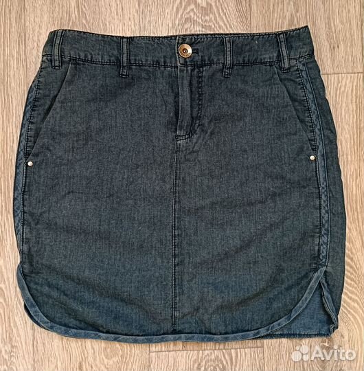Юбка Marc Cain лен хлопок 44 р. цвет джинс (354)