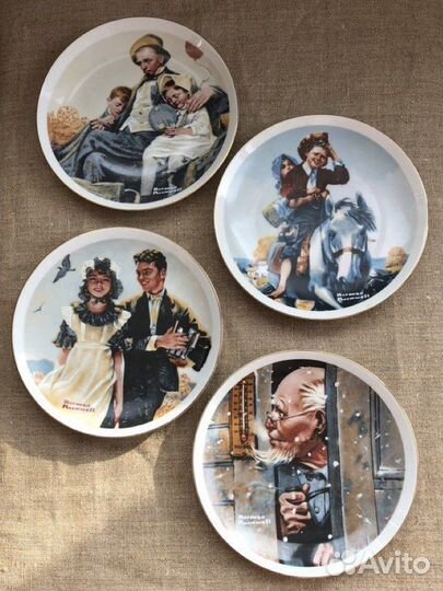 Настенные тарелки Норман Роквелл комплектом
