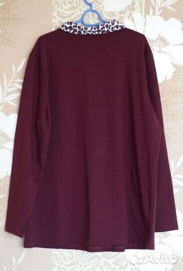 Джемпер с леопардовым воротником на молнии Helena