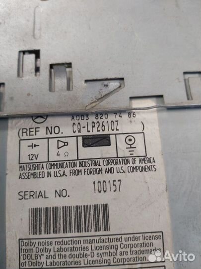 Магнитола Mercedes Ml 320 W163 112.942 1997