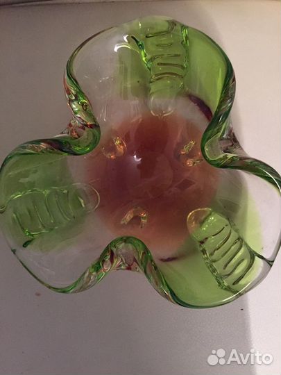 Пепельница из Чешского стекла оригинальная