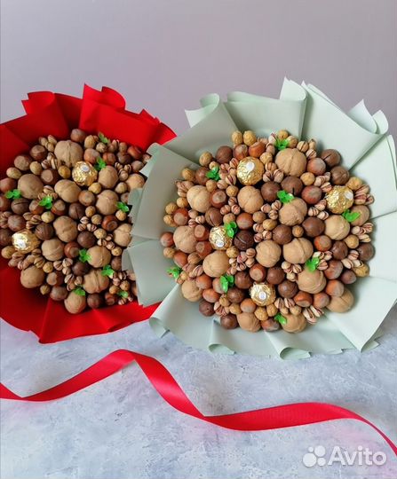 Съедобные букеты из орехов. Букет учителю