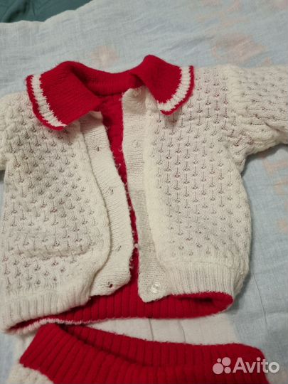 Двусторонний шерстяной вязаный костюм