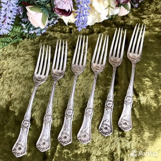 Антикварные вилки, серебрение, Rogers